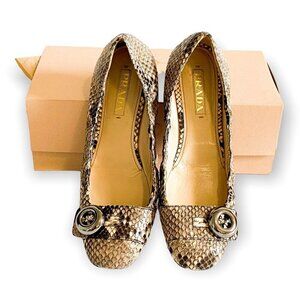 Prada snake skin ballet flats, size 39 EU